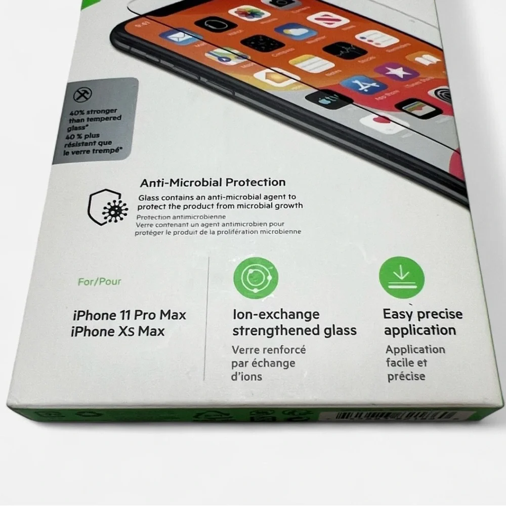 Belkin InvisiGlass Screen Protector with Anti-Microbial, iPhone XS/11 Pro Max
